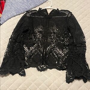 Project RUNWAY Black Lace Blouse